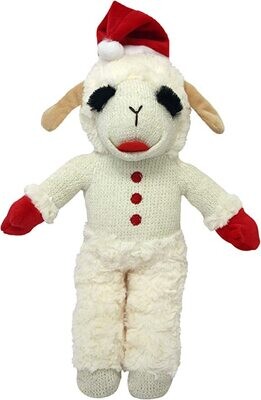 MULTIPET HOLIDAY TOYS - LAMBCHOP WITH SANTA HAT 13"