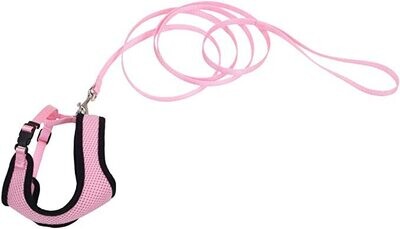 Coastal Adjustable Mesh Cat Harness with 16in Lead - Pink