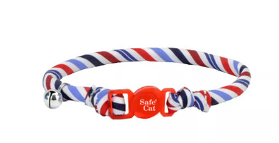 Coastal Comfort Round Fashion Cat Collar - Stripes