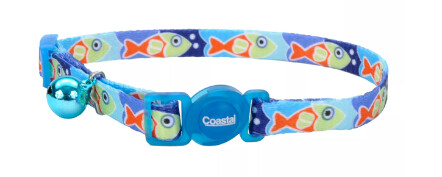 Coastal SafeCat Fashion Cat Collar - Blue Fish