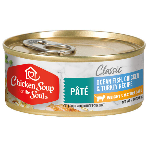 Chicken Soup Weight/ Mature Cat Fish, Chicken & Turkey Pate 5.5oz