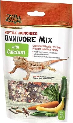 Zilla Reptile Munchies - Omnivore with Calcium 4oz