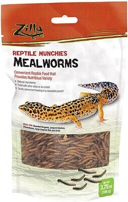Zilla Reptile Munchies - Mealworms 3.75oz