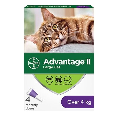ADVANTAGE II FOR CATS OVER 4KG 4 DOSE
