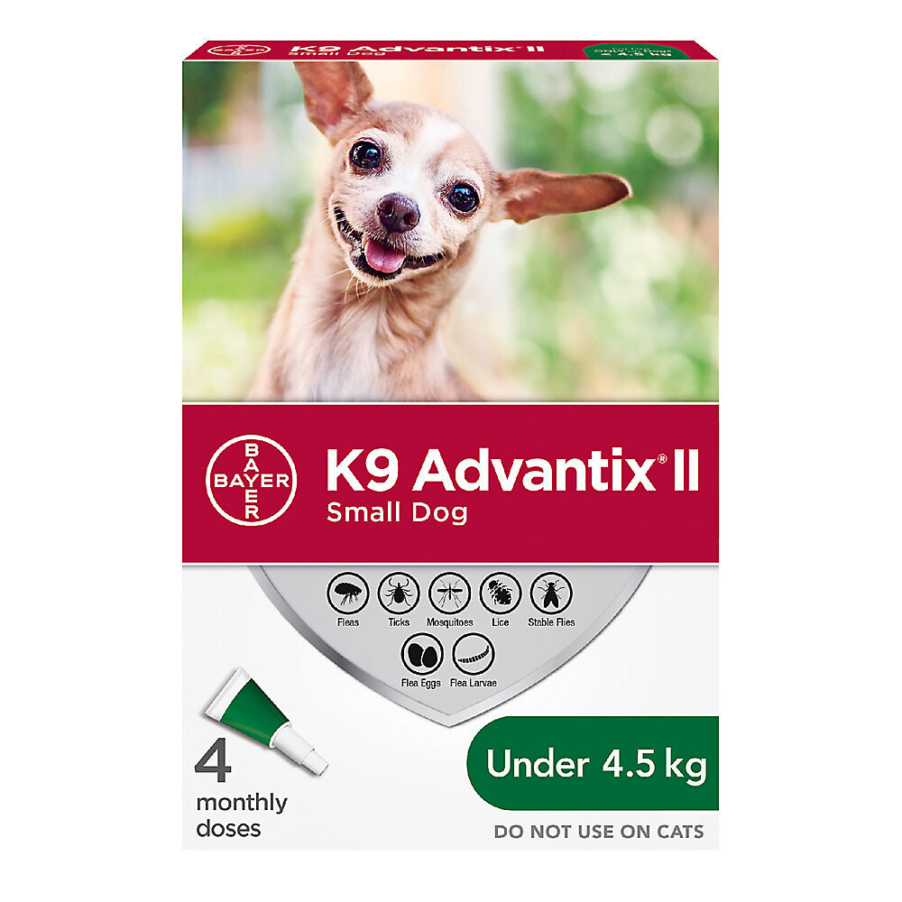 K9 ADVANTIX II FOR DOGS 4.5KG & UNDER - 4 DOSE