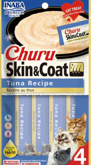 Inaba Churu Cat Skin & Coat Tuna Recipe 56g