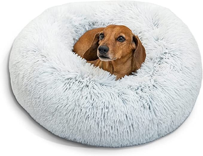 DONUT SHAG FAUX FUR BED FROST 23"