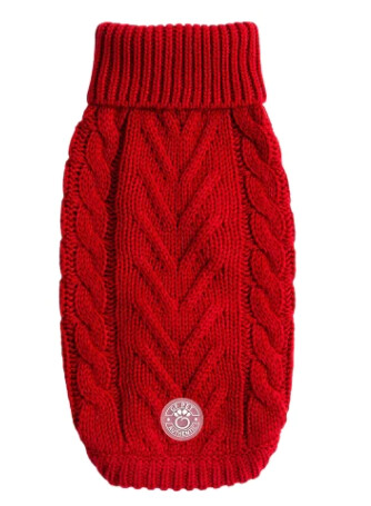 GF PET CHALET SWEATER - RED S