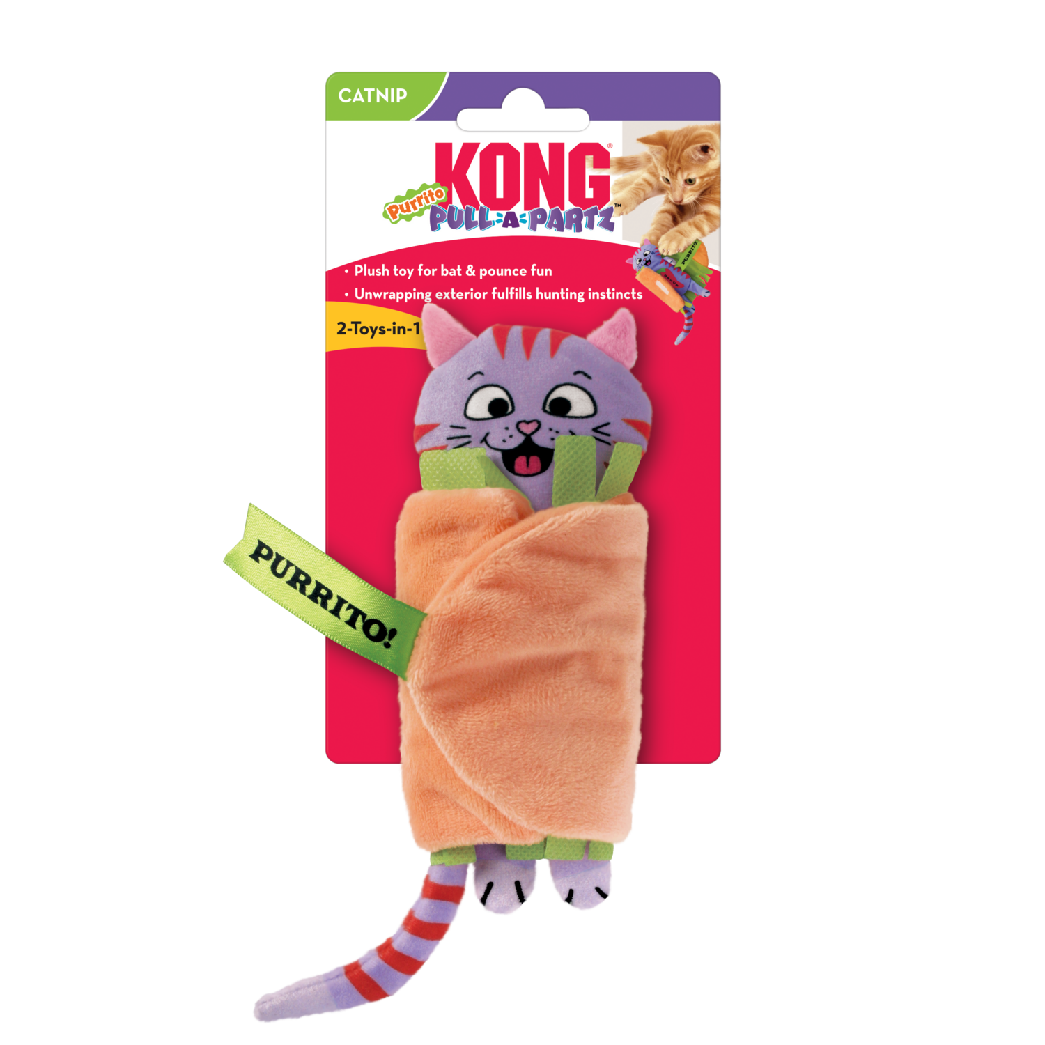 KONG FOR CATS - PULL-A-PARTZ PURRITO