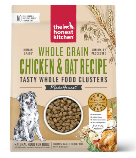 THE HONEST KITCHEN WHOLE FOOD CLUSTERS - CHICKEN & OAT 5lb