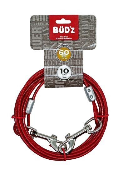 BUD'Z TIE OUT - UP TO 60 LBS - 10'