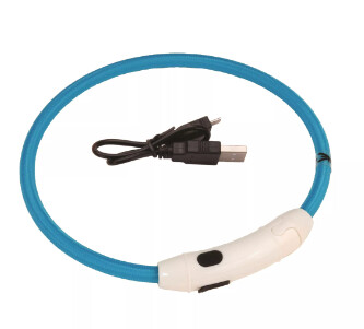 USB LIGHT-UP NECK RING - FITS UP TO 16&quot; - BLUE