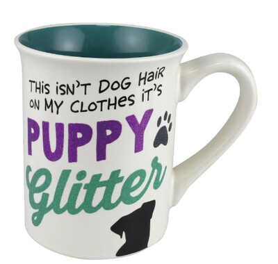 Puppy Glitter Mug 16oz