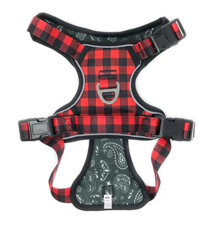 BCUDDLY CONTROL HARNESS - RED PLAID L