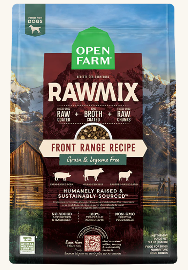 OPEN FARM RAWMIX GRAIN FREE FRONT RANGE 20 LB