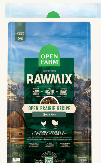 OPEN FARM RAWMIX GRAIN FREE CAT FOOD - OPEN PRAIRIE 2.25 LB