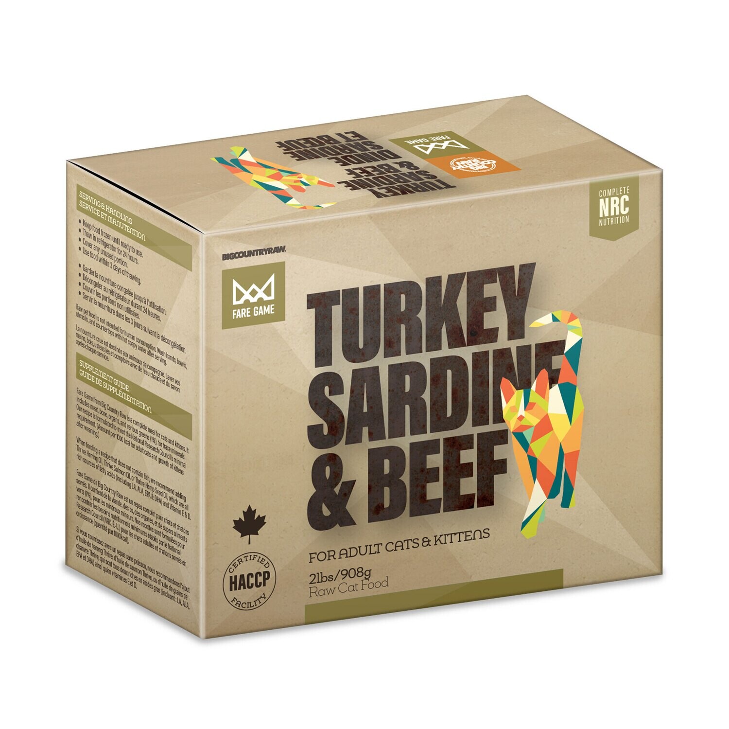 BCR FARE GAME TURKEY & SARDINES WITH BEEF 2LB