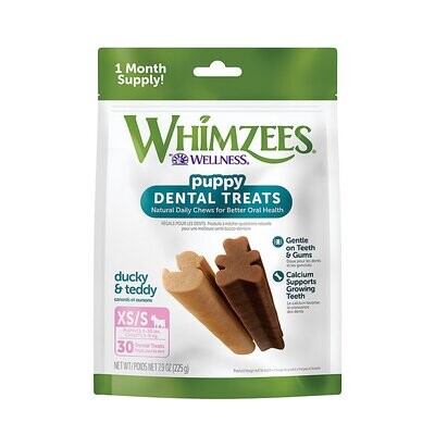 WHIMZEES PUPPY DENTAL TREATS XS/S 30 COUNT