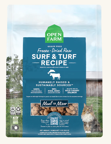 OPEN FARM FREEZE DRIED FOR CATS - SURF & TURF 3.5 OZ