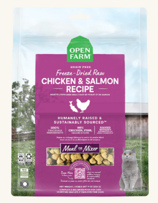 OPEN FARM FREEZE DRIED FOR CATS - CHICKEN & SALMON 3.5 OZ