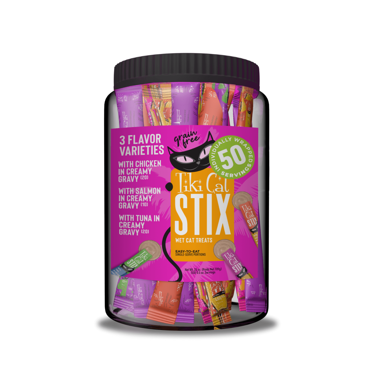 Tiki Cat Stix Vairety Mega Jar (50 count) 709g