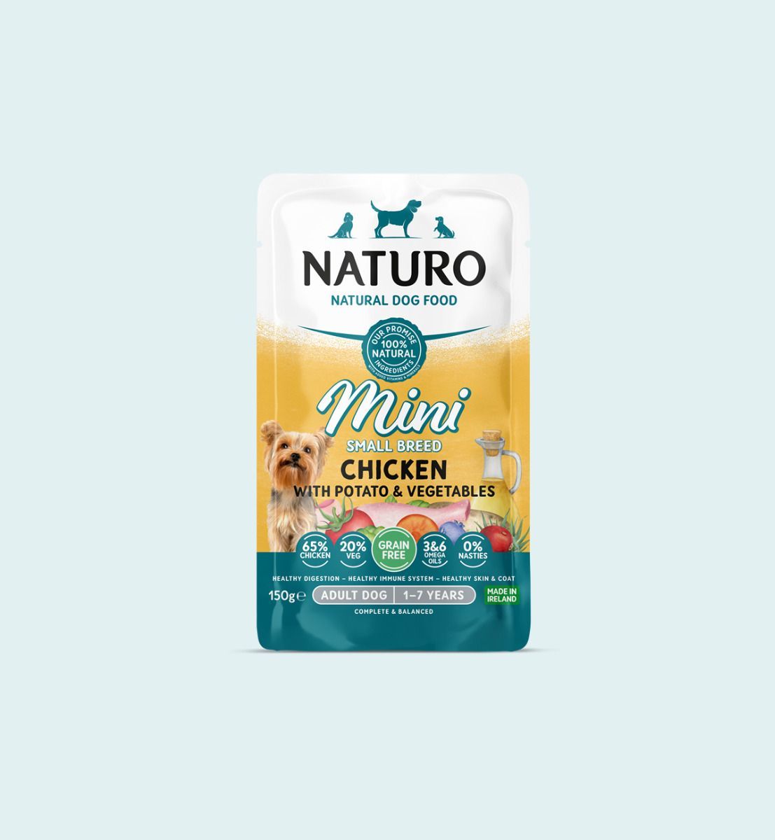 Naturo Dog Grain Free Mini Chicken with Potato &amp; Vegetables 150g