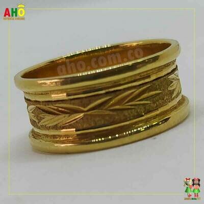 Anillo semi tubo Oro18k