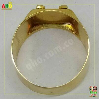 Anillo semi tubo en Oro 18K