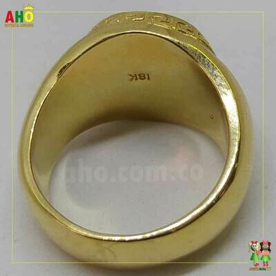 Anillo Virgen 3 Oros para Hombre Oro18k