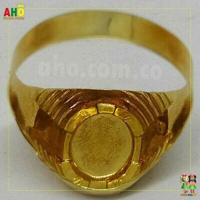 Anillo Virgen 3 Oros para Hombre Oro18k