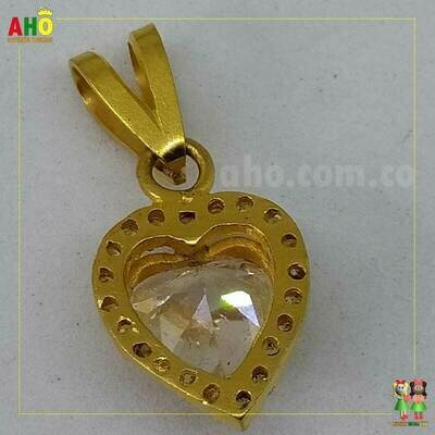 Dije Corazon piedra Oro18K