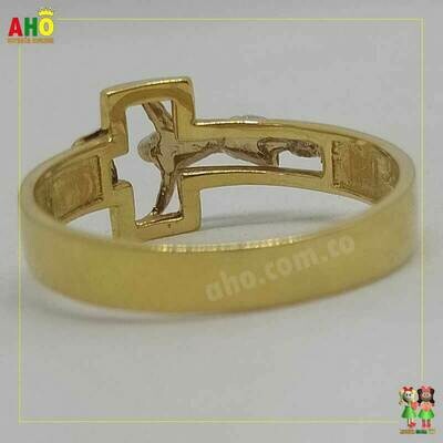 Anillo Cristo Oro18k