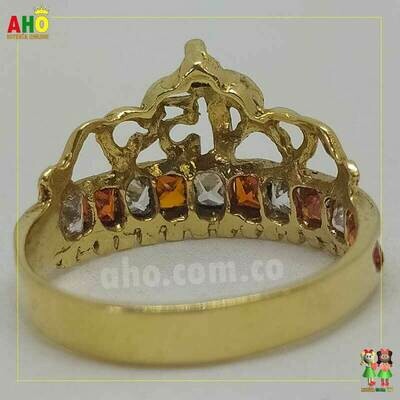 Anillo Quinces Corona Oro18k