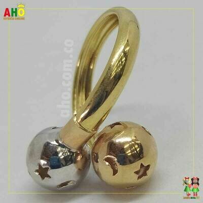 Anillo Tu y Yo 3 Oros Universo Oro18k