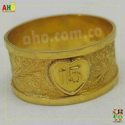 Anillo Quinces Tubo Oro18k