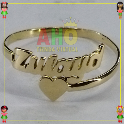 Anillo Nombre Zulayd Oro18k