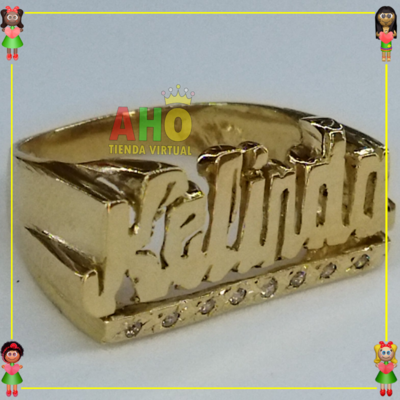 Anillo Nombre kelinda Oro18k