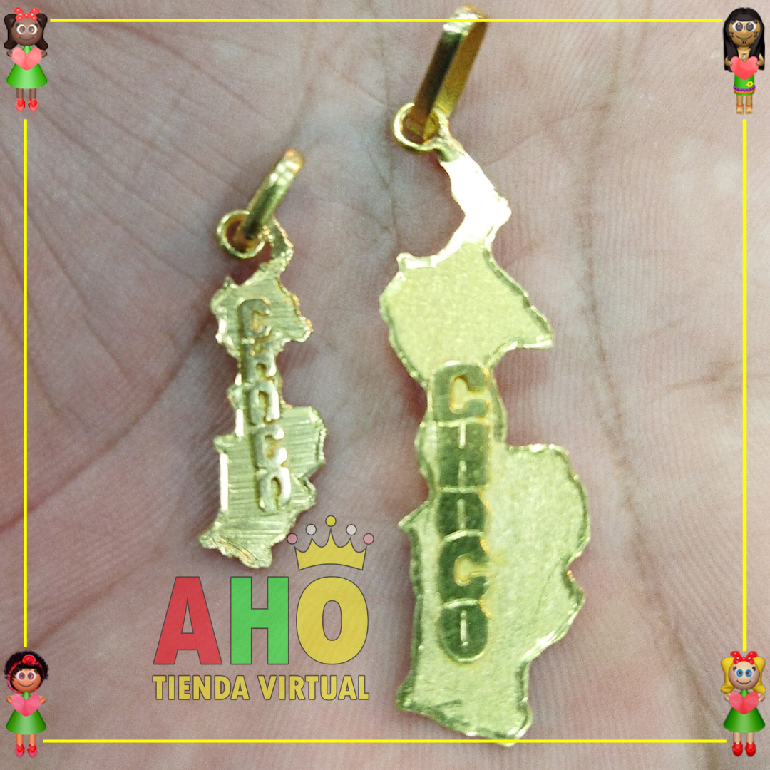 Dije Mapa Choco Oro18k