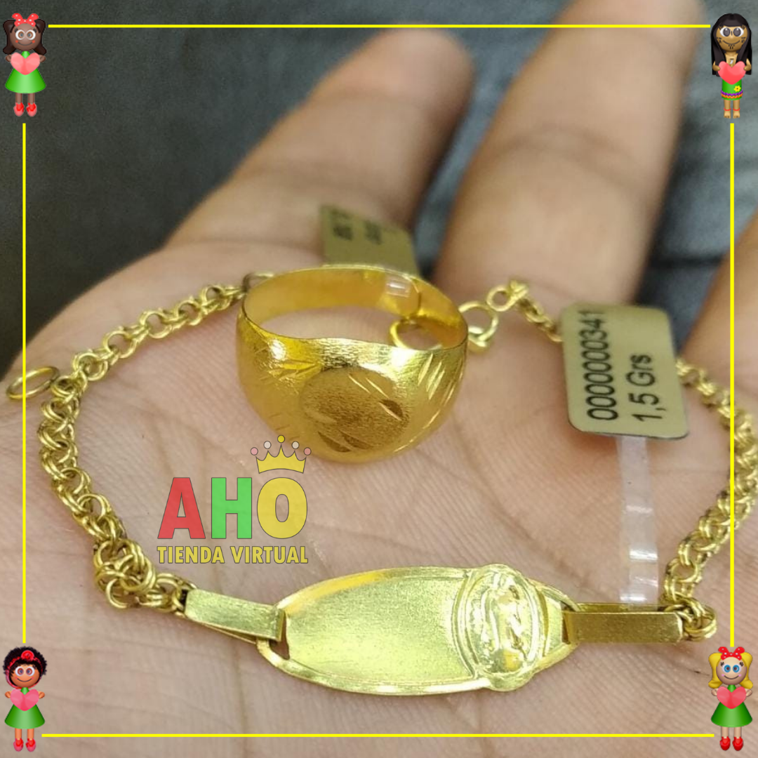 Anillo y Pulsera Niños Oro18k