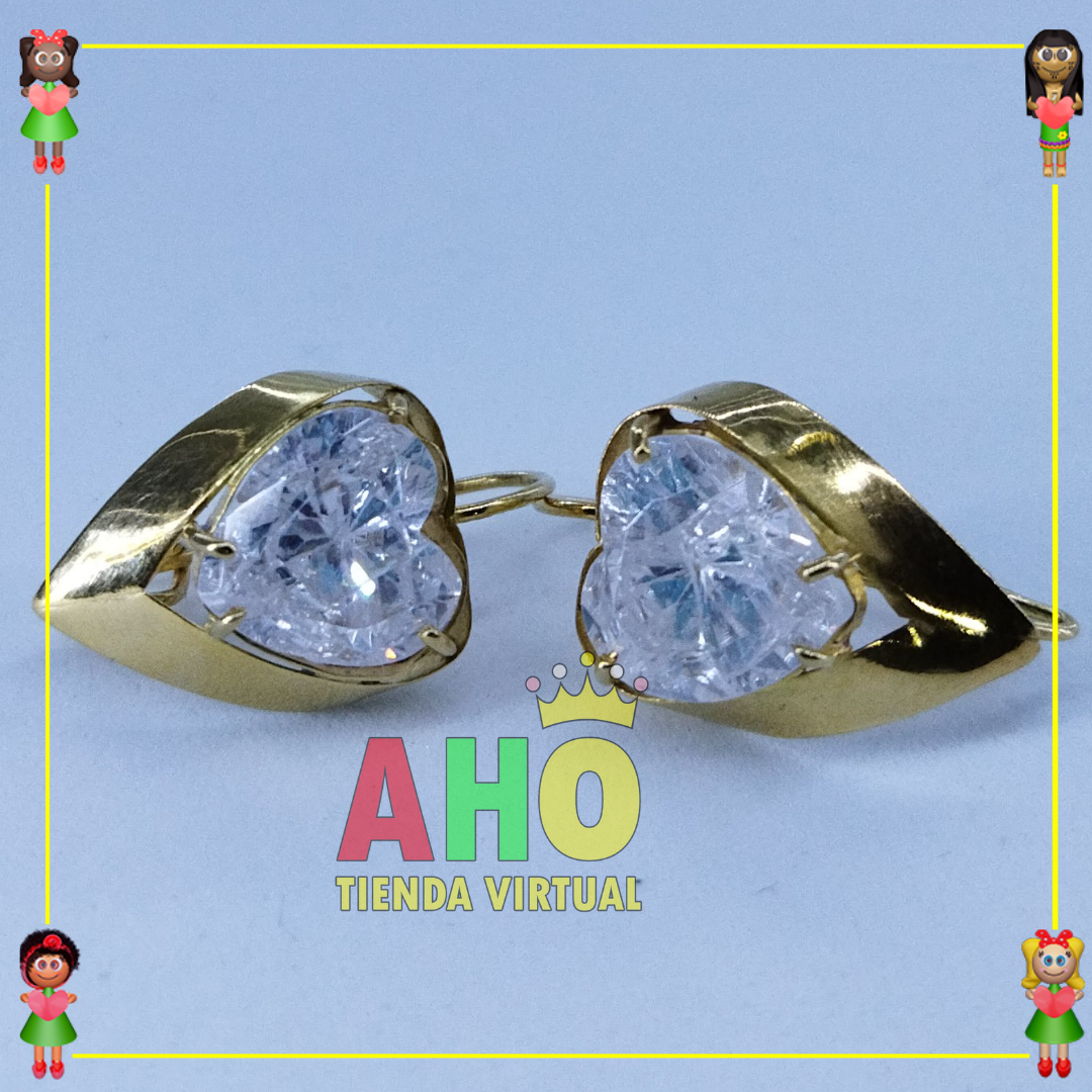 Aretes Zircon Oro18K