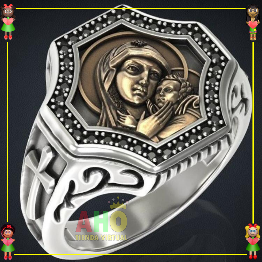 Anillo Italiano Virgen Oro18k