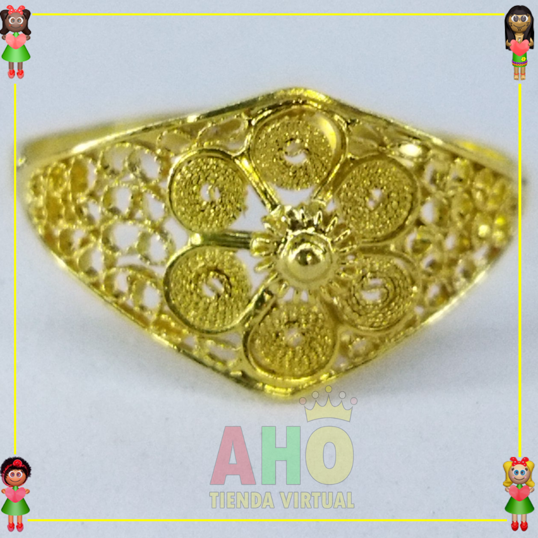 Anillo Filigrana Arte Chocoano Oro18k