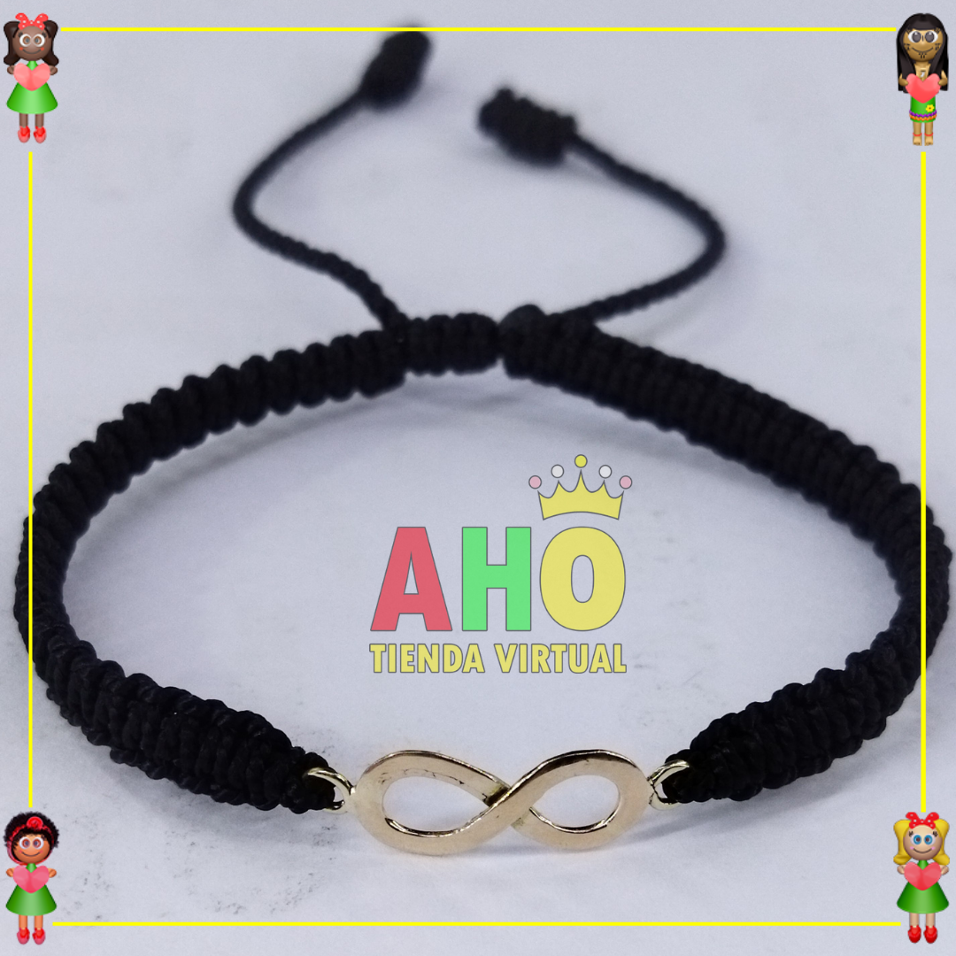 Pulsera Tejida Infinito Macrame Oro18k