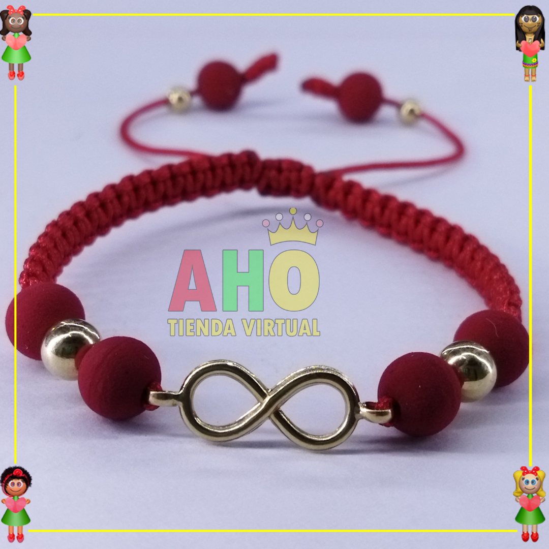 Pulsera Tejida Infinito Macrame Oro18k
