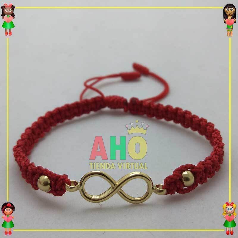 Pulsera Tejida Infinito Macrame Oro18k