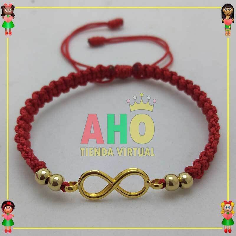 Pulsera Tejida Infinito Macrame Oro18k