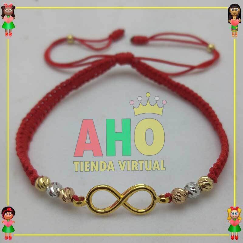 Pulsera Tejida Infinito Macrame Oro18k