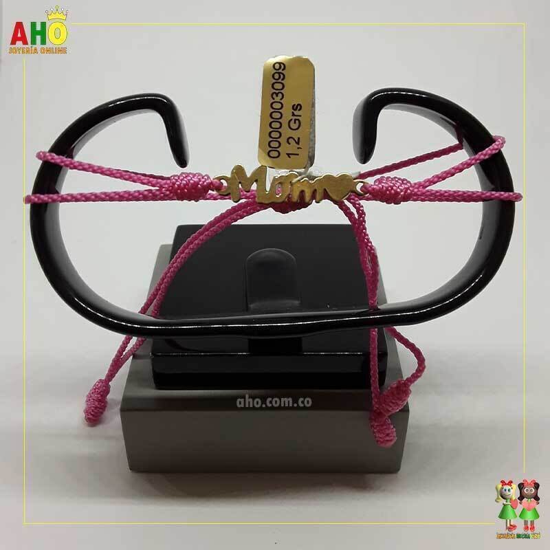 Pulsera Tejida Macrame Con Letras y Nombres en Oro18k