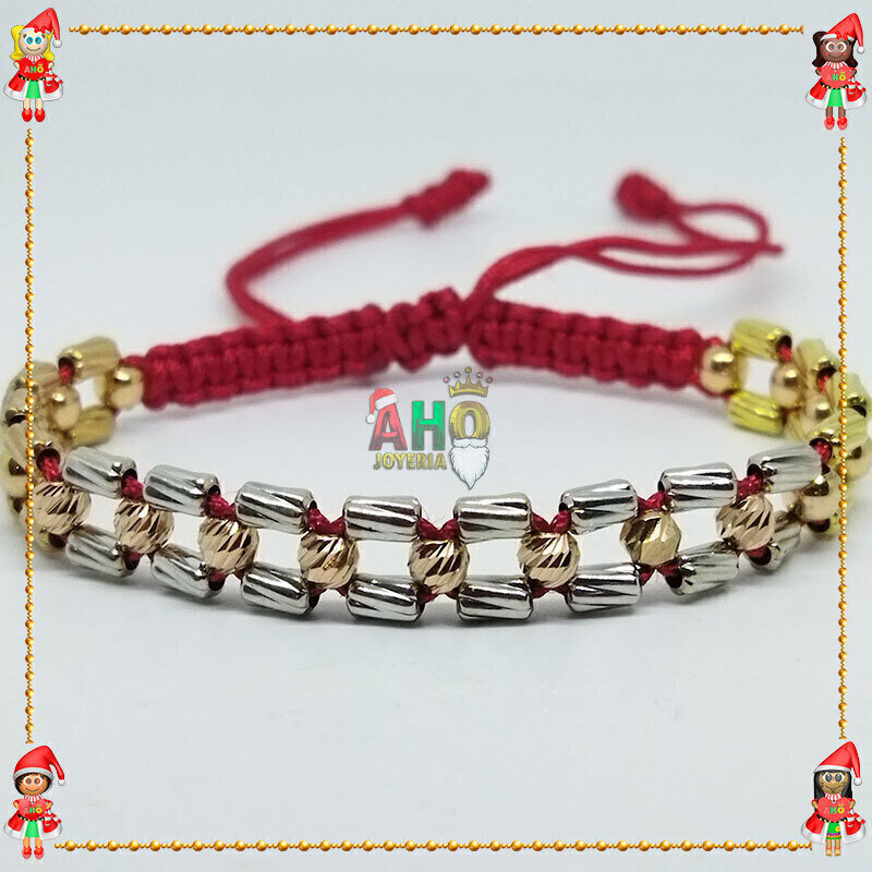 Pulsera Tejida Macrame Oro18k