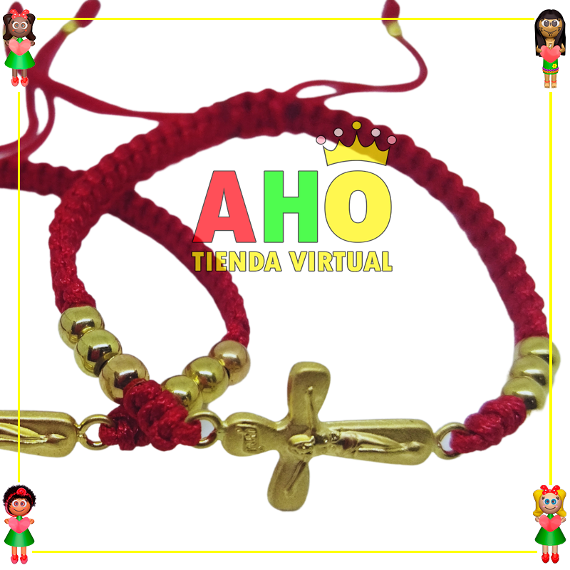 Pulsera Tejida Macrame Oro18k